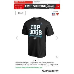 NWT Men's Eagles NFL Pro Line Black Shirt Size L